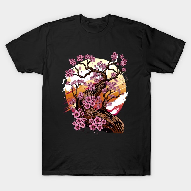 Wild Cherry Blossom T-Shirt by adamzworld